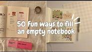 Empty notebook ideas