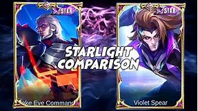 Moskov Violet Spear VS Snake Eye Commander Starlight Skin Comparison