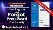 Forgot Password System in Access Database Project Part-4