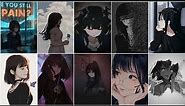 Anime Girl Black Aesthetic DP Photo🖤| Aesthetic dpz for girls | Anime Girls dp/pics/photo/images/dpz