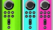 ONEBOM 3 Pack Fire Stick Remote Cover, Case for Firestick 4K / TV 2nd Gen (3rd Gen Pendant Design) Remote Control, Fire TV Stick Cover Glow in The Dark (Green Glow & Rose RED+Sky Blue Not Glow)