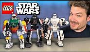 LEGO Star Wars Summer 2023 Mech Review: Boba Fett vs. Darth Vader vs. Stormtrooper!