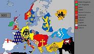Europe: Timeline of National Flags: 1 AD - 1000
