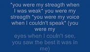 Celine Dion - Because You Loved Me - Lyrics