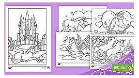 Unicorn Pictures to Print - Colouring Pages Bumper Pack
