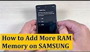 How to ADD More RAM Memory on Samsung Galaxy A33, A53, A73 (Android 12 UI 4.1)