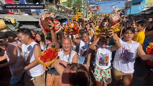 11K views · 109 reactions | Scenes from Sinulog sa Pasil celebration in Cebu City In Barangay Pasil, Cebu City, residents hold a lively celebration in honor of the Senior Santo Niño or the Holy Child Jesus by splashing each other with water, playing loud festive music, and rubbing paint on the faces of family and friends. https://www.rappler.com/ | Rappler | Facebook