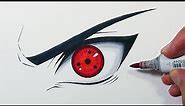 How To Draw The SHARINGAN Eye - Step By Step Tutorial