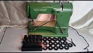 Vintage Elna Supermatic Precision Heavy Duty Zigzag Sewing Machine Demo, Threading, Bobbin Winding