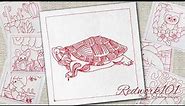 Turtle | Redwork Embroidery Designs