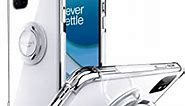 Silverback OnePlus 8T Case Clear with Ring Kickstand, Protective Soft TPU Shock -Absorbing Bumper Shockproof Phone Case for OnePlus 8T 5G -Clear