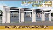 Small House Design Idea - Apartment (3x7 meters) 21sqm - Studio type