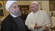 Pope Francis Welcomes Iranian President to Vatican