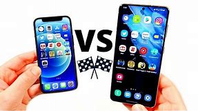 iPhone 12 Mini vs Galaxy S21 Speed Test!
