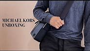Michael Kors Unboxing | Men's Hudson Leather Flight Bag First Impression Review