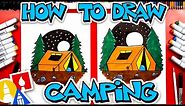 How To Draw A Camping Tent - #CampYouTube Draw #WithMe