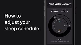 How to adjust your sleep schedule on iPhone, iPad, and iPod touch — Apple Support
