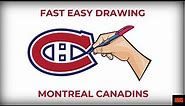 Easy Drawing | Montreal Canadiens logo / How to Draw NHL Team Logos