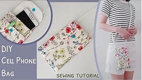 How to sew a cell phone bag | diy cell phone bag | diy phone pouch easy | phone bag sewing tutorial