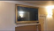 LG OLEDC9 Wall Mounted Mirror TV and Custom Frame. OLED55C9