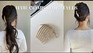 4 Easy Hair Comb Hairstyles