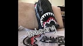 Sprayground backpack Shark in Paris - Unboxing