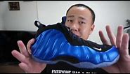 Nike Air Foamposite One Dark Neon Royal Blue 2017 With On Feet