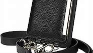 Smartish iPhone 11 Pro Max Crossbody Case for Women - Dancing Queen [Purse/Clutch with Detachable Strap & Card Holder] - Stiletto Black-Gold