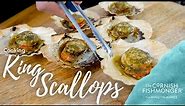 Cooking delicious King Scallops in Half Shells with Garlic Butter