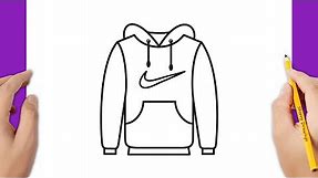 How to draw a hoodie easy