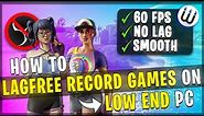 BEST GAME RECORDER for LOW END PC | NO LAG 60FPS Screen Recorder for gaming