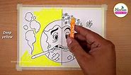 World No Tobacco Day Easy Drawing / Stop smoking poster drawing for beginners