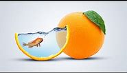 Water Orange Splash Effect | Photoshop Tutorial for beginners