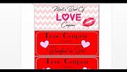 How to make custom Love Coupon Book with MS Word and a browser