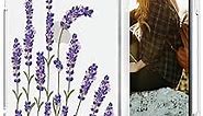 Hungo Compatible with iPhone 15 Pro Case Floral Lavender Flower Cute Design,Girly Designer for Women Girls Floral Lavender Case Compatible with iPhone 15 Pro Lavender Purple
