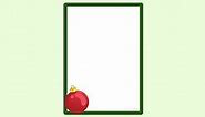 Simple Blank Christmas Bauble Page Border