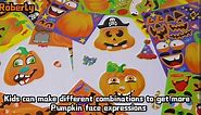 32 Sheets Halloween Pumpkin Stickers Decorating, DIY Pumpkin Face Stickers for Kids Halloween Party Favors Supplies Jack-o-Lantern Stickers Decor for Funny Wacky Games Trick or Treat Gifts
