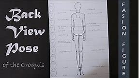 How to Draw Back View Pose of the Croquis | Back View of Fashion Figure/Croquis