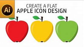 Create a Flat Apple Fruit Icon in Adobe Illustrator