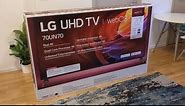 LG 70" UHD 4K SMART TV MODEL 70UN7070PUA BOX/ REVIEW