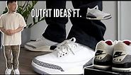 HOW TO STYLE JORDAN 3 WHITE CEMENT || ON FEET/REVIEW