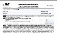 IRS Form 8879 walkthrough (IRS e-file Signature Authorization)