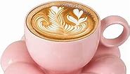 Ceramic Coffee Mug, Novelty Latte Cup Cute The Office Mug Tea Cup and Saucer Set, 7 oz Mugs