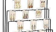 Earring Display Stands for Selling , Earring Rack Display Holder Stand, Jewelry Display for Selling Earring Cards, Bracelets, Hair Accessories, Rings, Necklaces 15"W x 6"D x 15.5"H (30 Hooks)