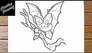 How to Draw a Fruit Bat Step by Step