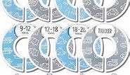 Baby Closet Dividers (Baby Blue) by Eli with Love – Set of 8 Baby Closet Size Dividers for Boys – Ideal Baby Clothes Dividers for Closet – Helps Organize Nursery Closet Hangers by Size/Age