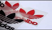 Custom 3D Screen Printing on Adidas silicone heat transfer labels