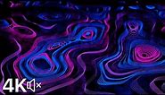 Relaxing 4K Screensaver 🌓 Neon Abstract - 1 Hour Long