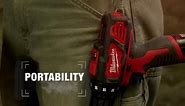 Milwaukee M12 12V Lithium-Ion Cordless 3/8 in. Drill/Driver Kit with Two 1.5 Ah Batteries, Charger and Tool Bag 2407-22