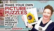 Make Picture Puzzles on a Cricut (+ a Hidden Message Puzzle!)